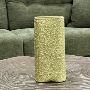 2005 Purseonality Floral Embossed Sage Green Vase